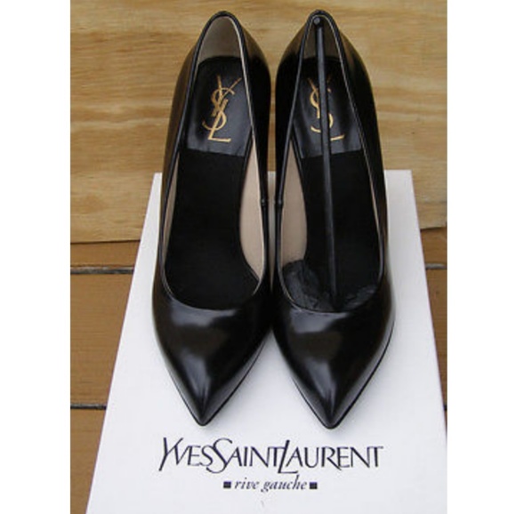 New Yves Saint Laurent sz 39/8.5 black pumps w/box - Picture 4 of 7